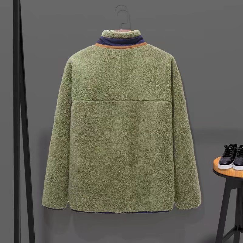2023Men’s And Women’s Thickened Double-Sided Polar Fleece Lambswool Jacket American Bata Fashion Lamb Fleece Outdoors Coat